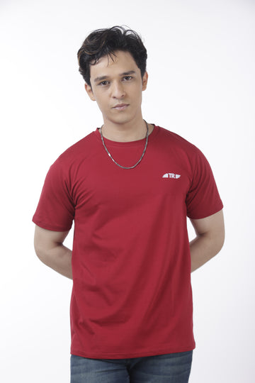 Basic Solid Tshirt  Maroon Unisex (REGULAR FIT)