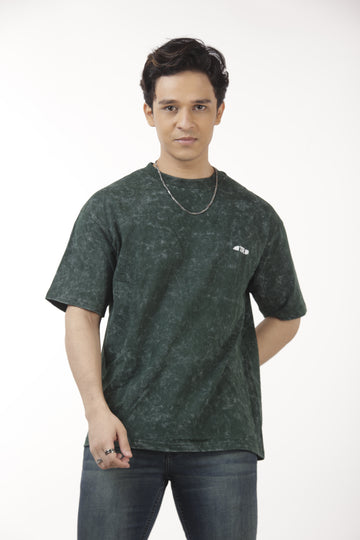 Premium Oversized Acid Wash Tshirt Green [UNISEX]