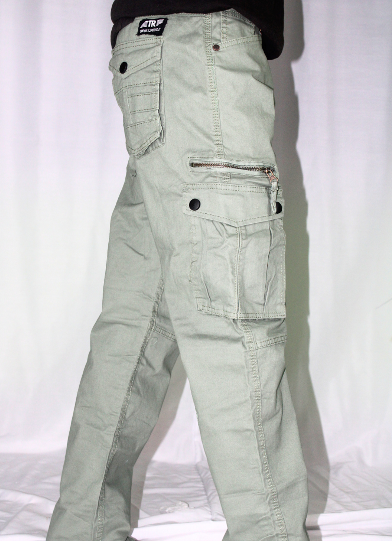 Premium Green Heavy Fabric Cargo Pants Men [GREEN CARGO PANT]