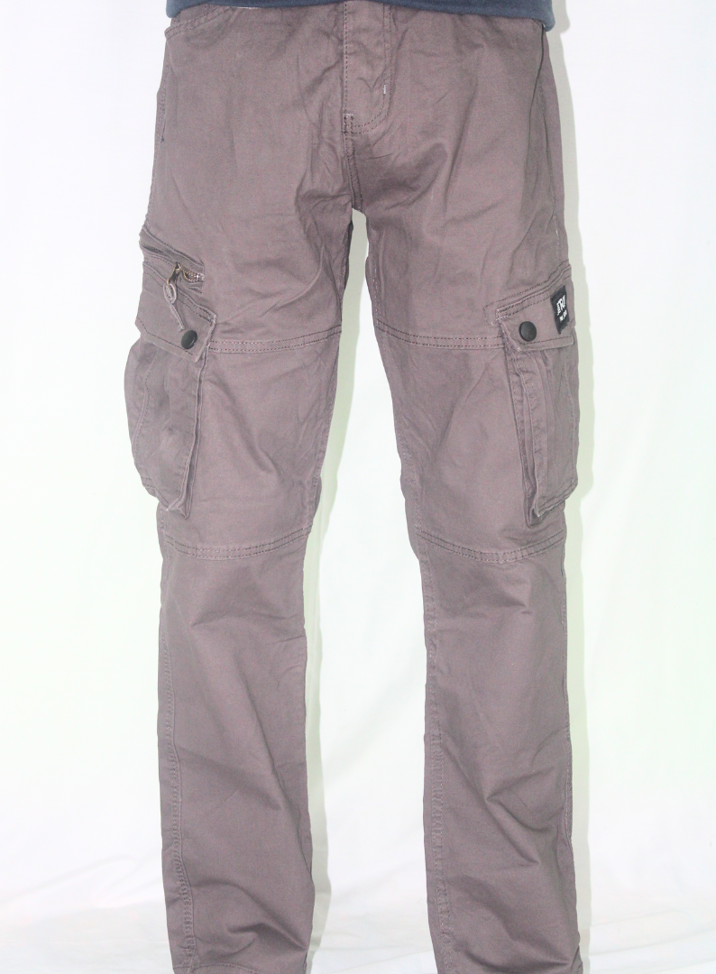 Premium Dusty Grey Heavy Fabric Cargo Pants Men [DUSTY GREY CARGO PANT]